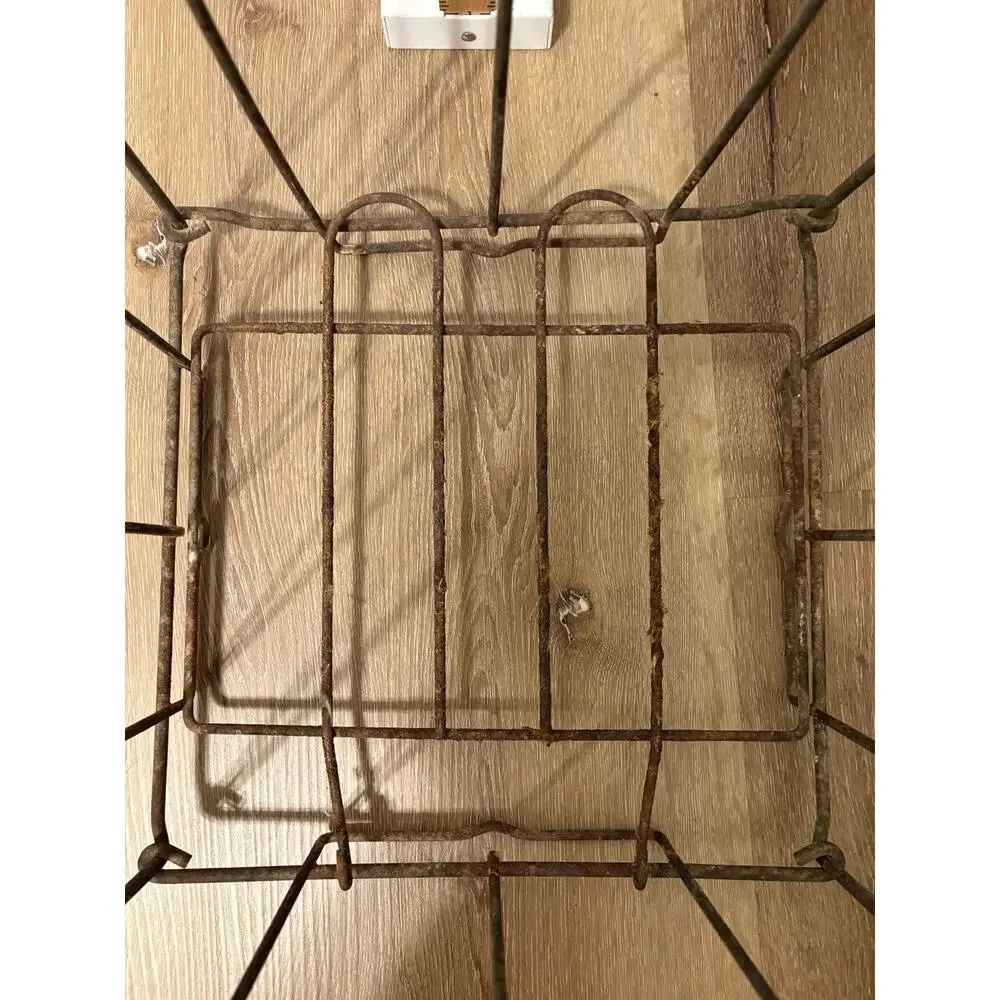 VTG Heavy Galvanized Metal Wire Milk Crate 15
